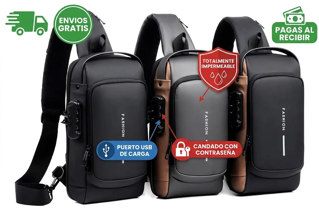 Bolso Antirrobo Impermeable — Viaja y Camina Sin Miedo