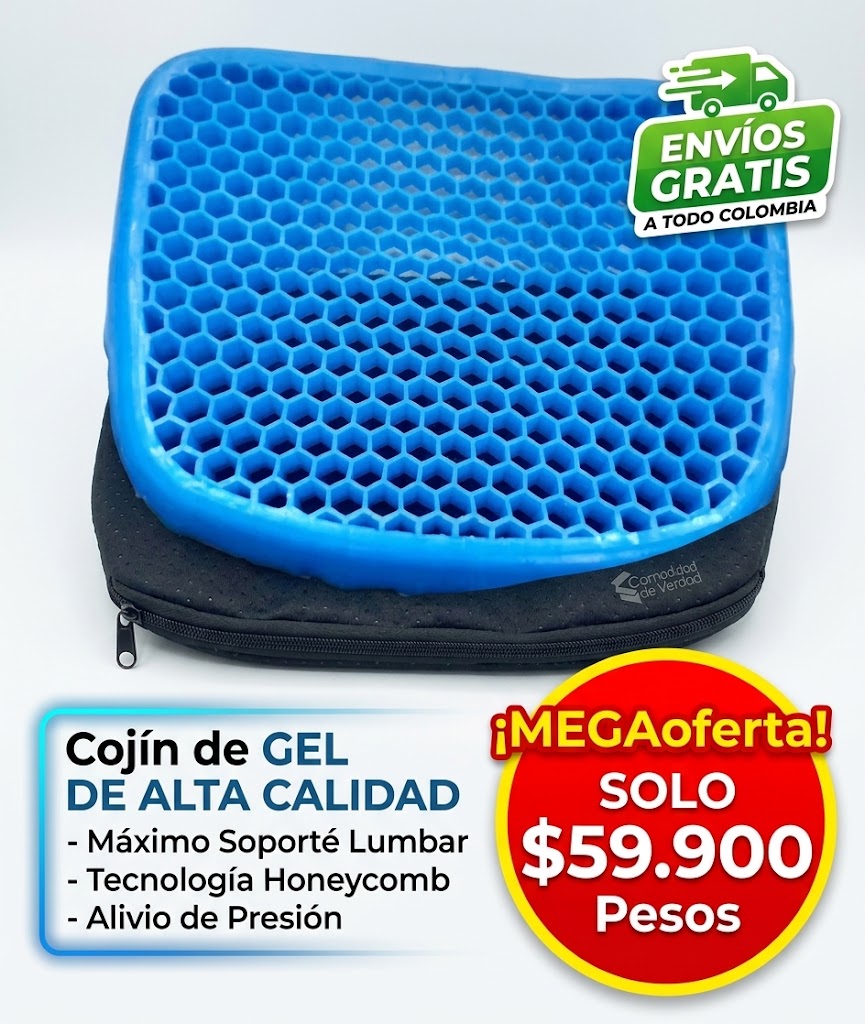 Cojín de Gel Ergonómico — Trabaja Sin Dolor y Con Frescura Todo el Día